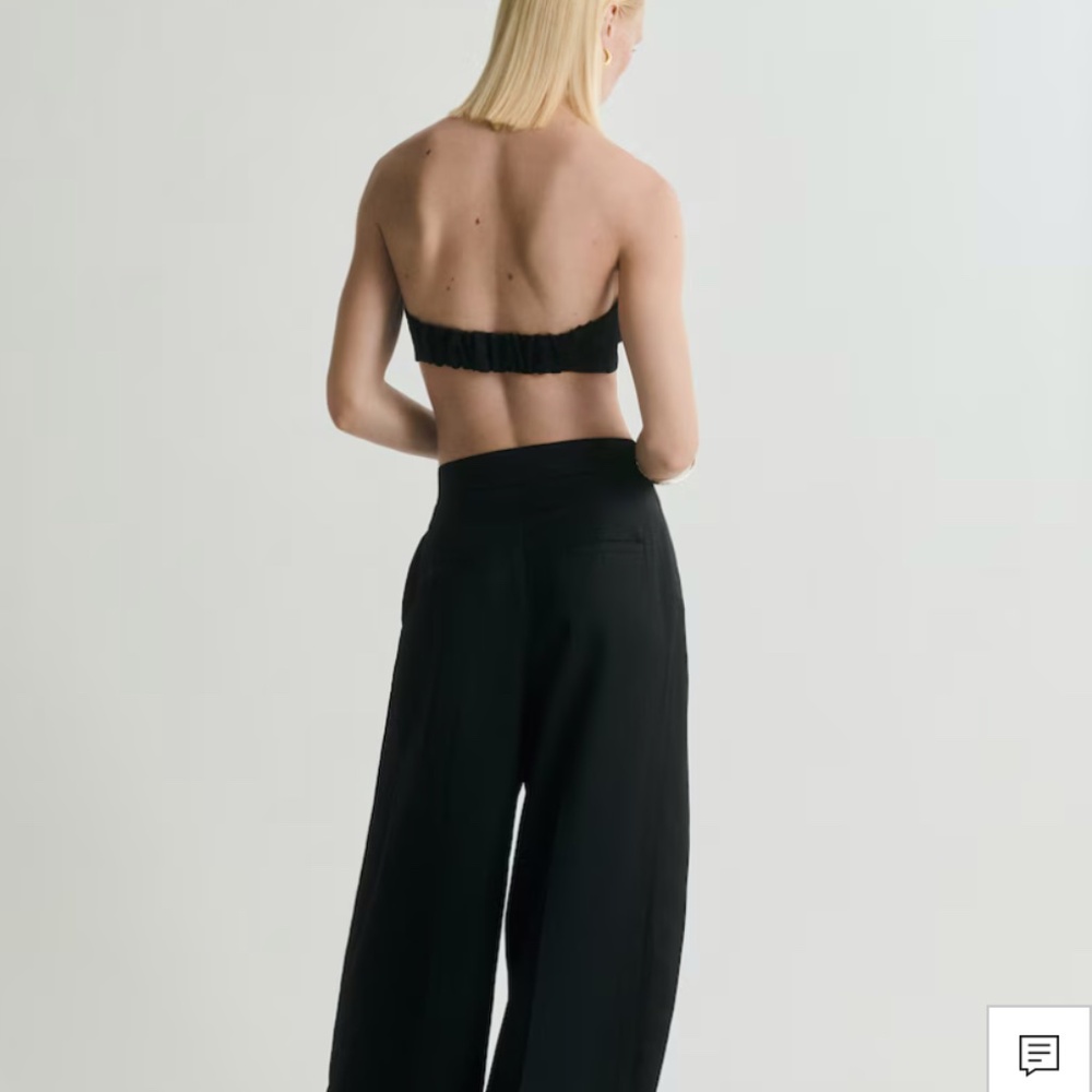 Mango Wide Leg Pleated Pants - Picture 6 of 6